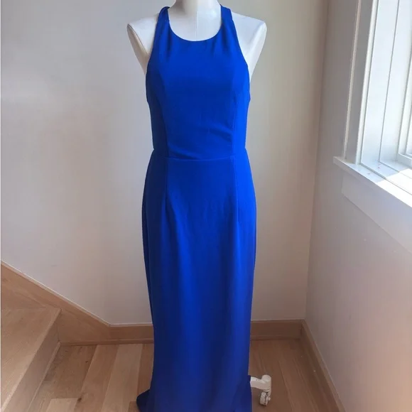 Lulus Straight To The Heart Royal Blue Backless Maxi Dress / cut out back - Picture 7 of 10